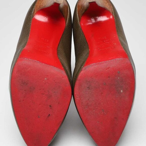 Christian Louboutin Dark Green Ariella Talon 120 Ankle Boots Size 7/37.5 - Picture 3 of 5